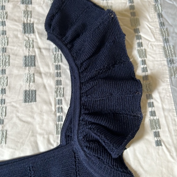 Navy blue sleeveless knit top, brand new with tag. - Picture 2 of 4